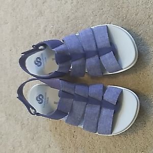 💜Women's Purple Cloudsteppers by Clarks Sandals, Size 6 Like New!!!❤️